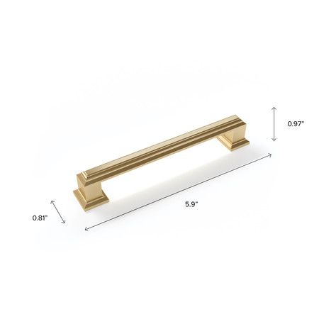 Newage Products Traditional Small Handle, Brushed Brass 80150